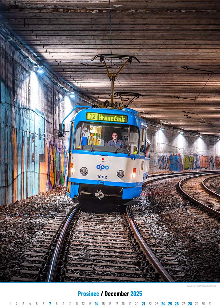 Kalendář TRAMVAJE 2025 - prosinec