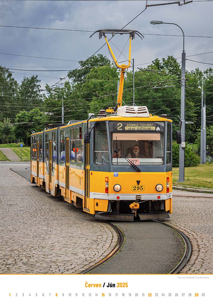 Kalendář TRAMVAJE 2025 - červen