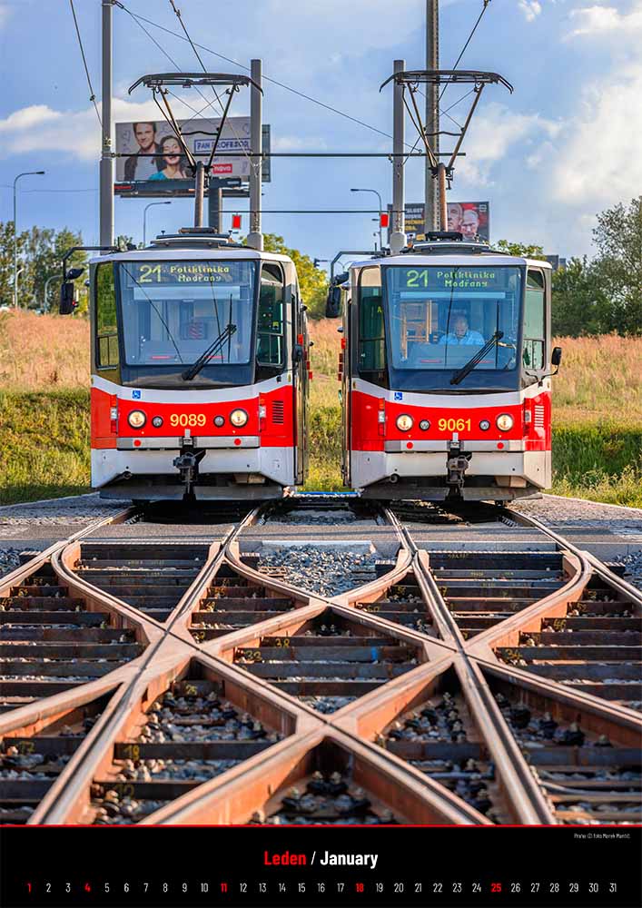 Kalendář TRAMVAJE 2026 - leden