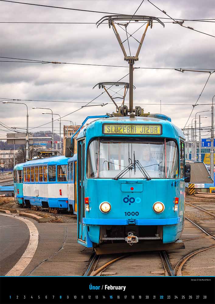 Kalendář TRAMVAJE 2026 - únor