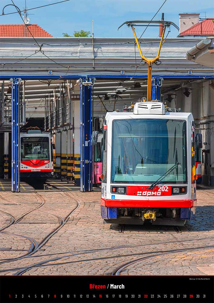 Kalendář TRAMVAJE 2026 - březen